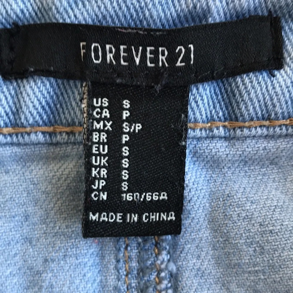 Forever 21 light wash denim skirt, size S - Picture 10 of 11